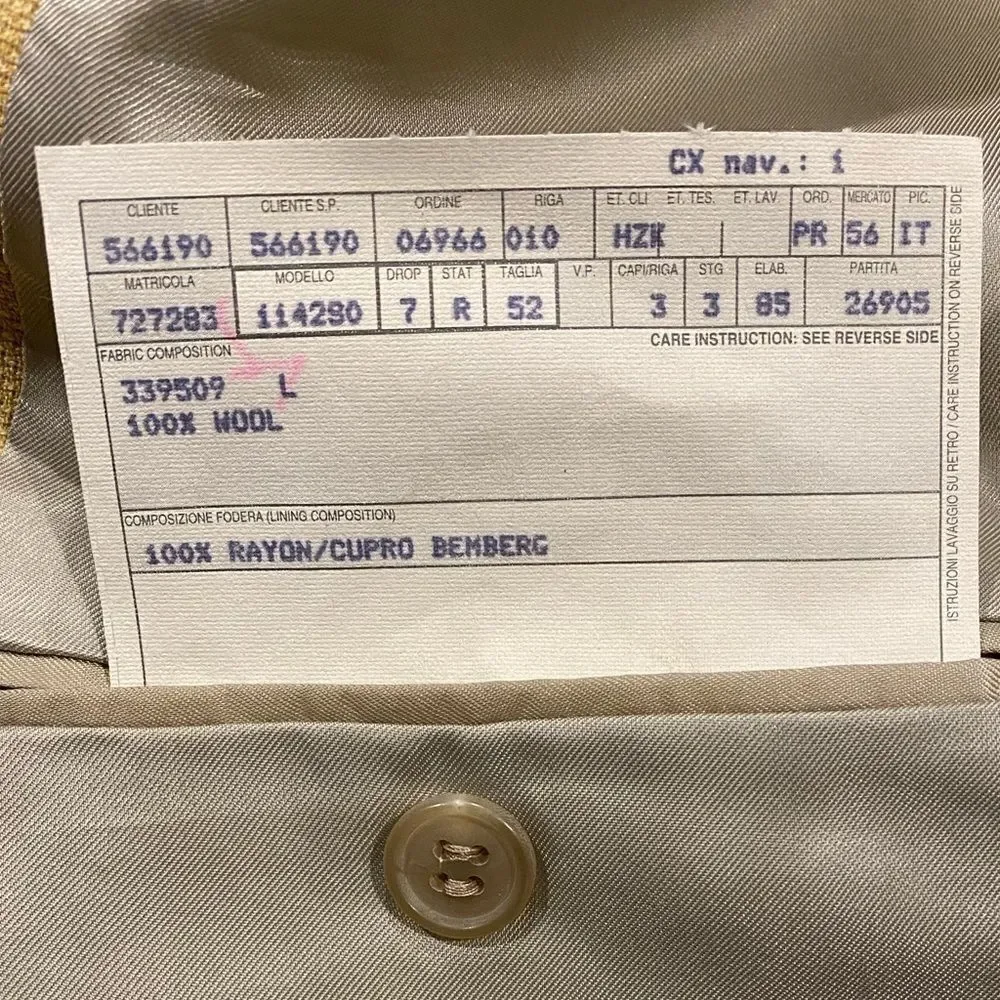Vintage Wool Ermenegildo Zegna High Performance Mens Sport Suit Jacket
